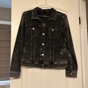Liverpool Kolten black acid wash stretch jean jacket